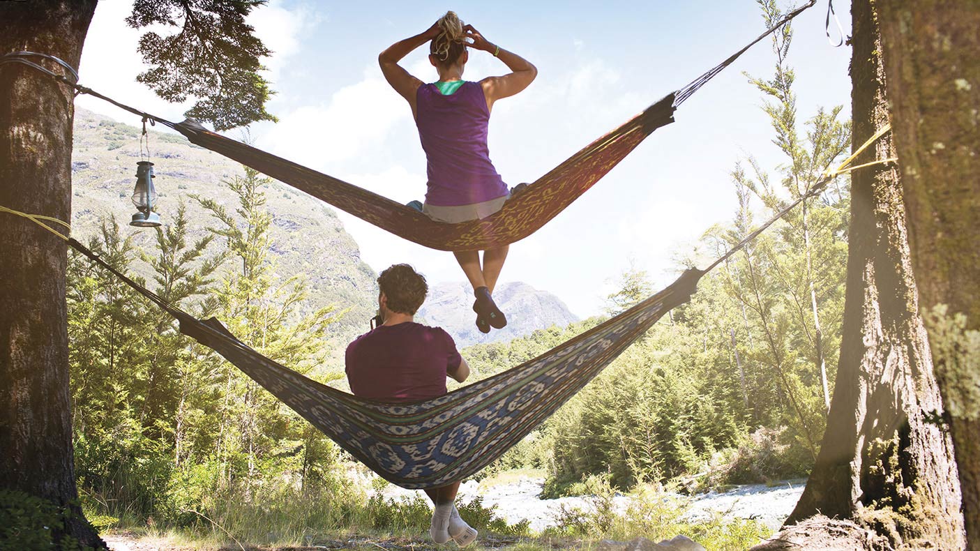 man and woman in hammocks new zealand